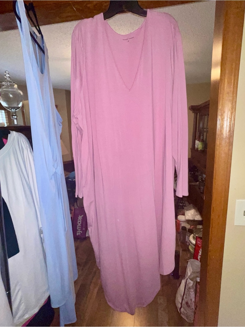 Universal Standard V-Neck Long Sleeve Geneva in Light Pink